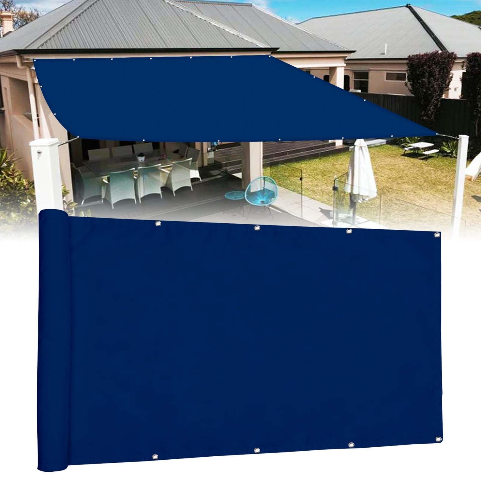 Toile ombrage auvent résistant 6x9m bleu foncé pour éliminer la chaleur sur la terrasse