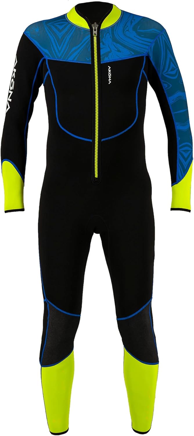 AKONA Men's Tropic Full Suit Front Zip 3/2mm Wetsuit