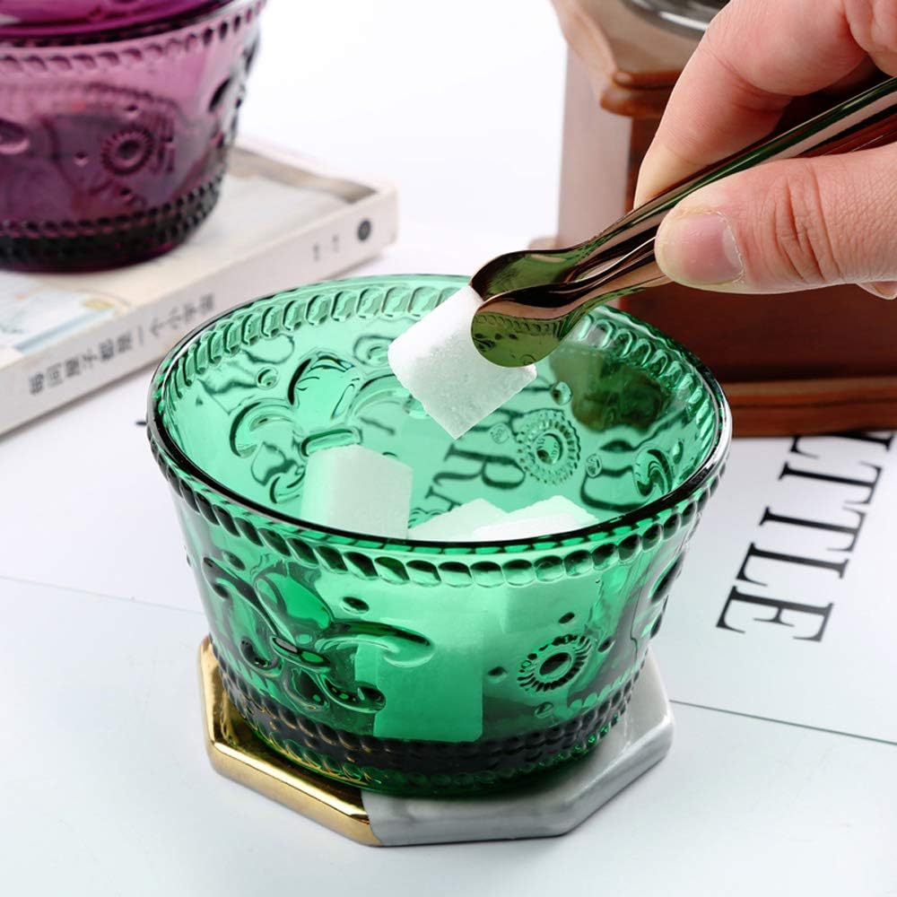 European Retro Nostalgic Three-Dimensional Relief Color Glass Jar Candy Jar Seasoning Jar With Lid - Image 5
