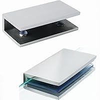 Vista 10 de Alise 2 soportes de vidrio para estantes, abrazaderas de vidrio ajustables para ducha, soporte de abrazadera resistente, soportes de acero Negro