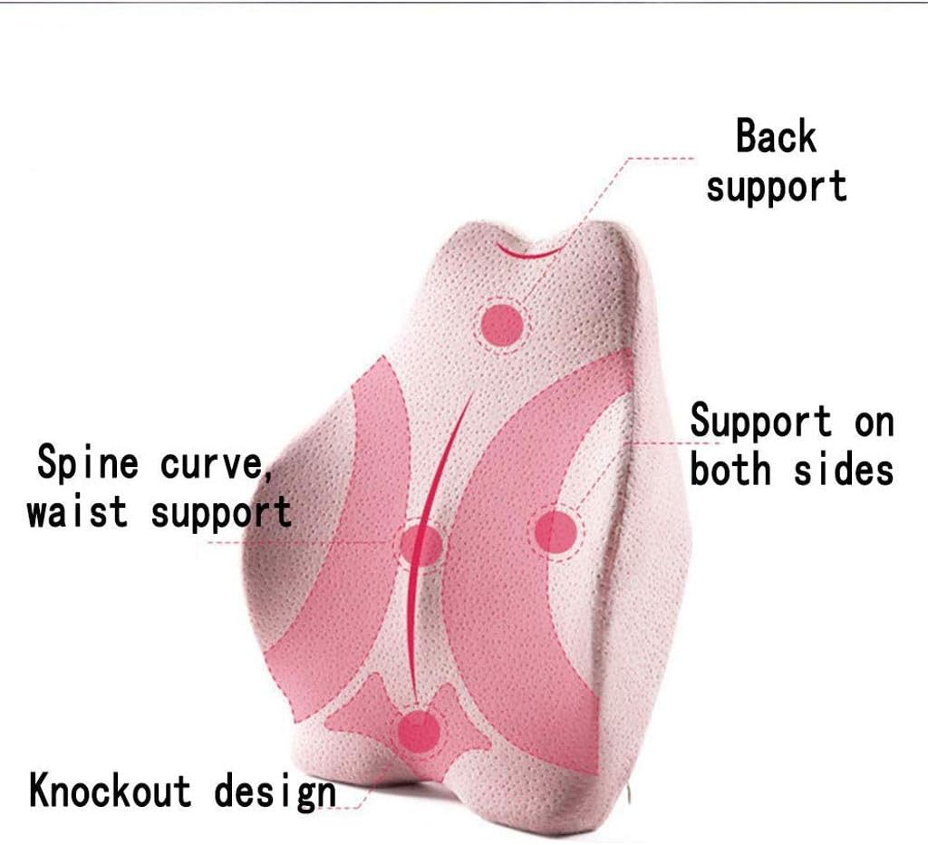 JSEIAJB Car Lumbar Pillow - Waist Back Memory Foam Pillow Pillow Car Seat Pillow(D)