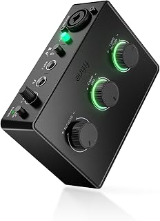 FIFINE Ampli1 USB Audio Mixer with XLR, 48V Phantom Power, Direct Monitor for Podcasting, Streaming, Guitar Recording