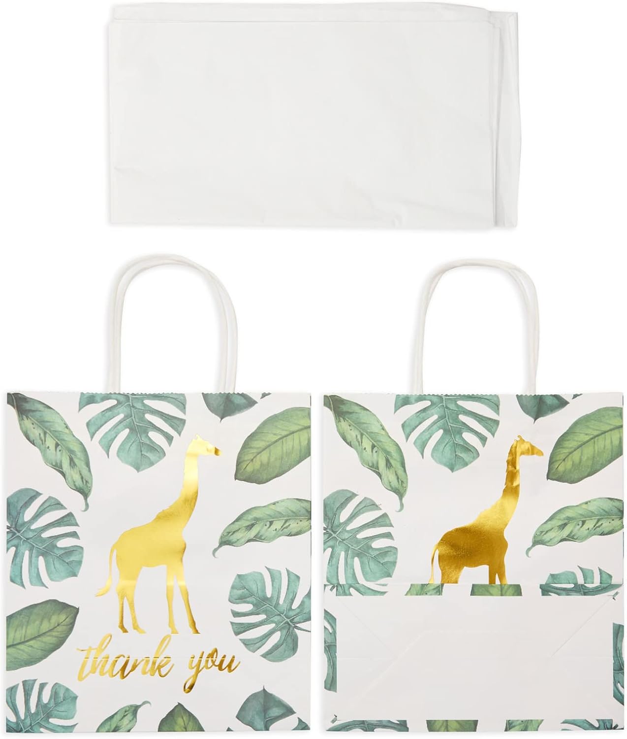 Lіmіtеd Stосk Safari Party Favor Gift Bags for Jungle Themed Baby Shower, Wild One Birthday Decorations (12 Pack)