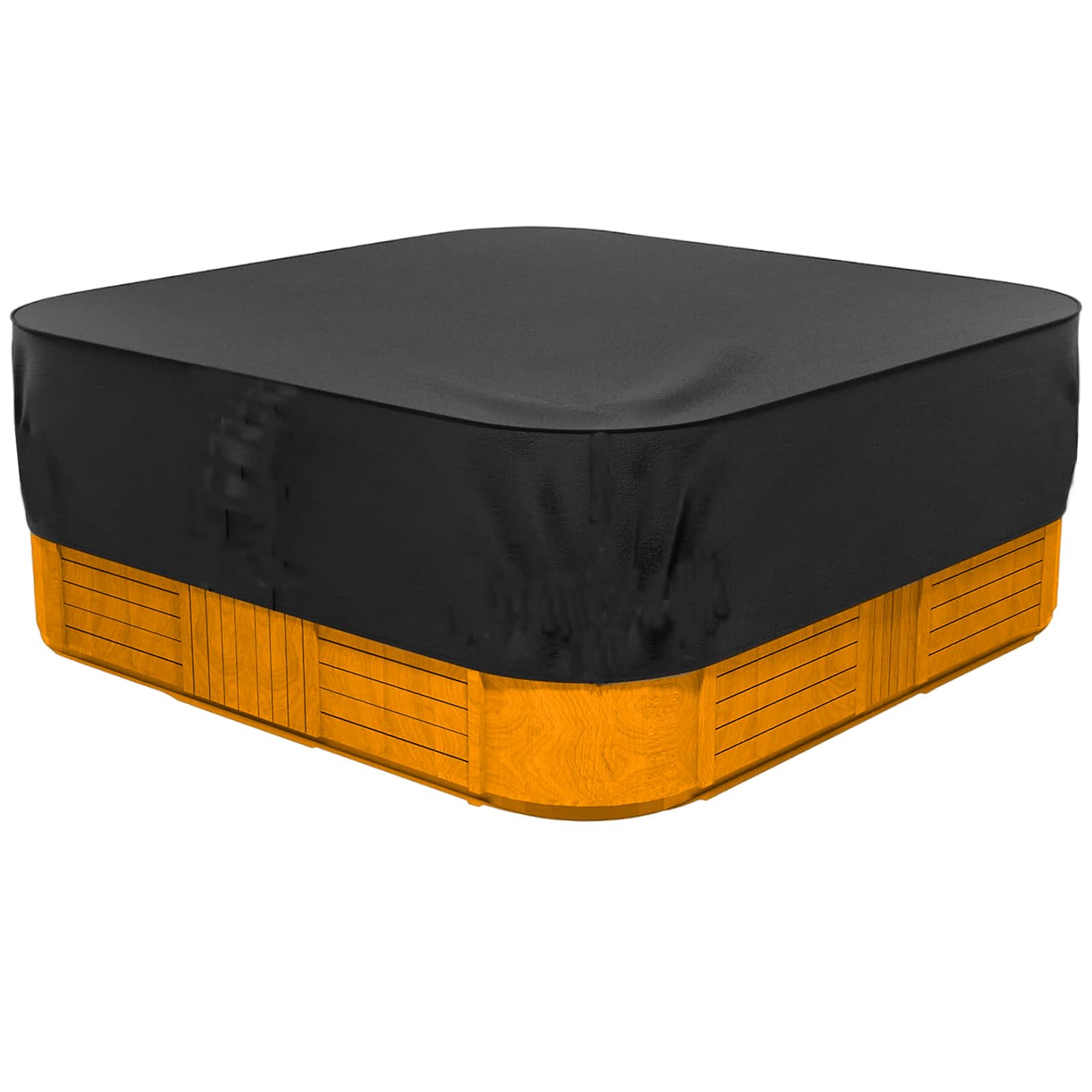 Bache Spa ImperméAble, Couverture Spa, Housse De Protection pour Bain à Remous Étanche à la poussière et aux UV Coupe Vent - Noir (230 * 200 * 85cm)