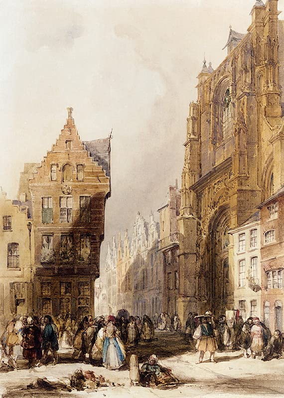 Carteles retro de calles de Bélgica para decorar salones elegantes