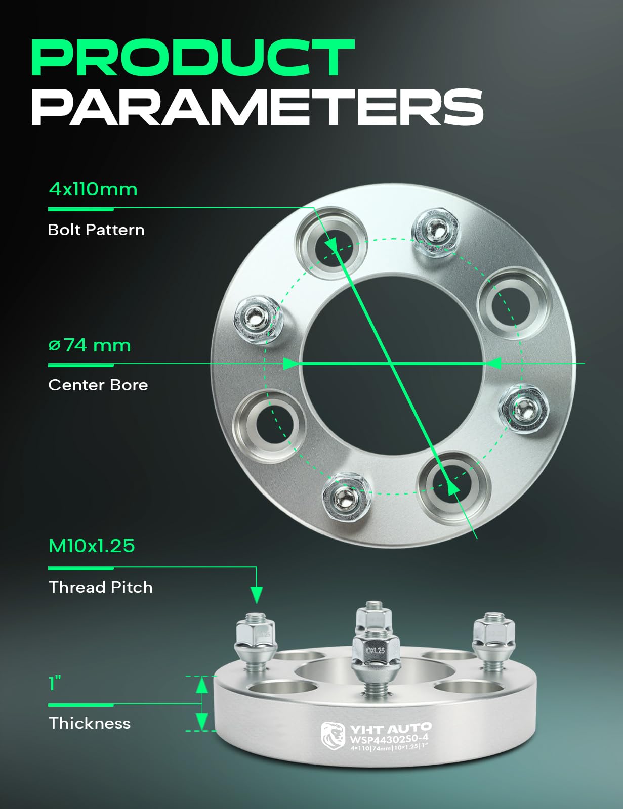Amazon.com: YHTAUTO 4x110 ATV Wheel Spacers 1 Inch for Bombardier
