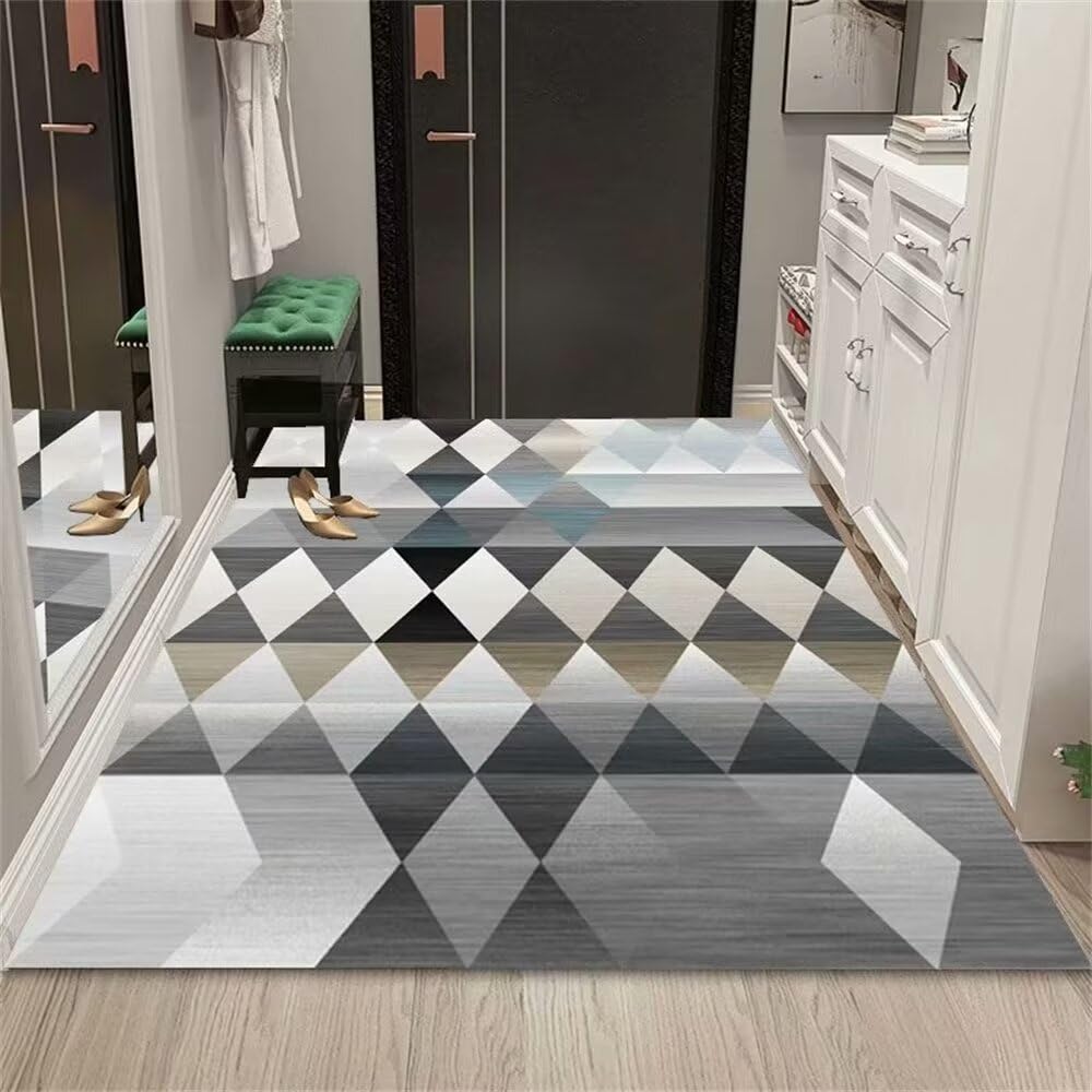 Tapis de chevet domestique durable au design géométrique haut de gamme