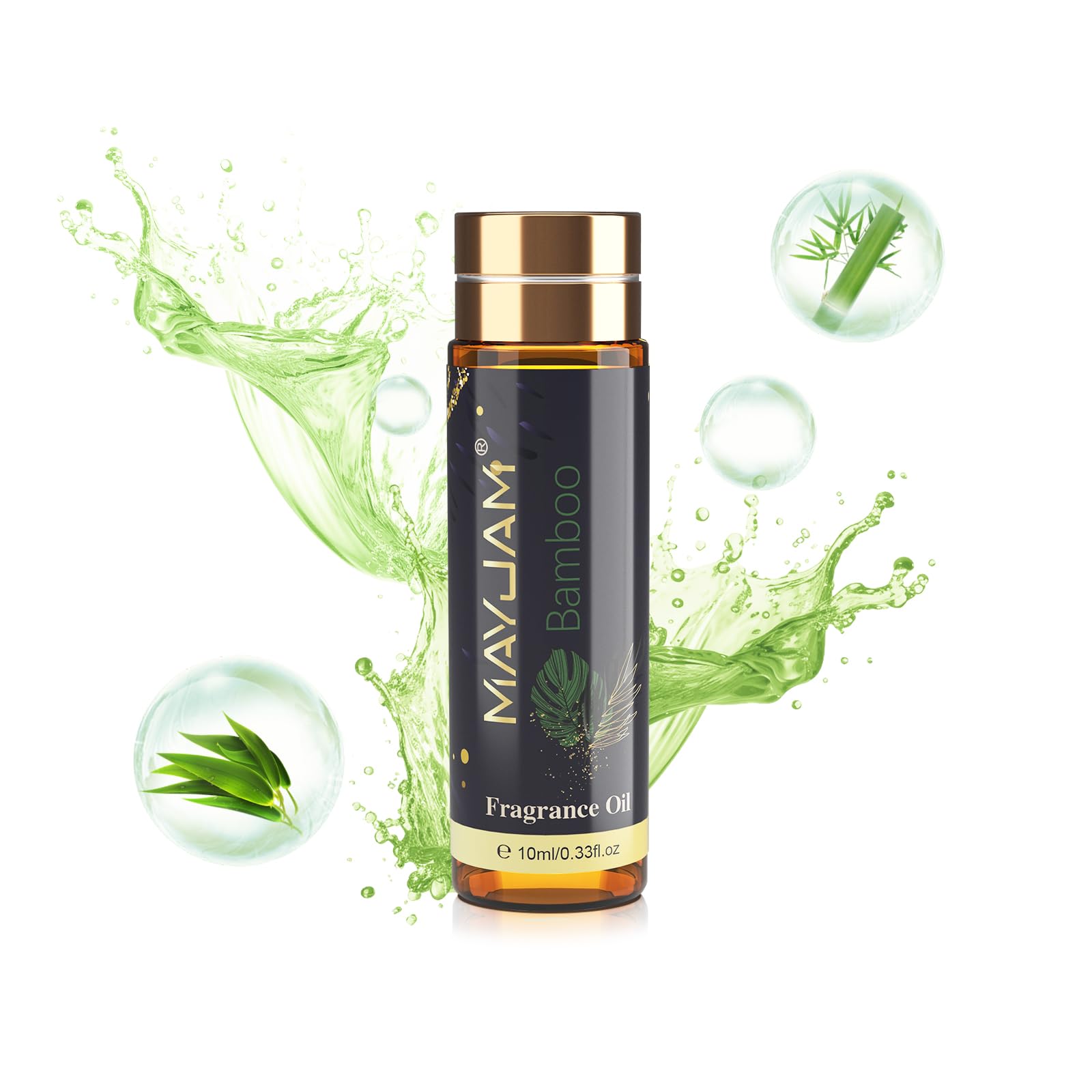 MAYJAM Olio Essenziali di Bambù 10ML, Olio Di Fragranza Premium Per Diffusori di Olio Essenziali, Aromaterapia, Casa, Bruciatore Di Olio