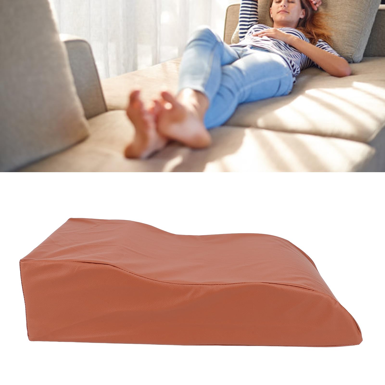 Almohada Elevadora de Piernas, Cojín Ergonómico Resistente Al Agua para Soporte de Piernas para Masaje de Salón de Belleza en el Hogar, 60x28x15cm
