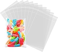 Vista 10 de 200 piezas de bolsas de celofán autoadhesivas de 4x6 pulgadas, bolsas resellables de celofán autoadhesivas para galletas, dulces y bocadillos