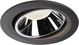 SLV Numinos Move DL XL-Foco LED empotrable para Techo, 4000 K, 37,4 W, 3750 LM, Color Negro 55 Grados