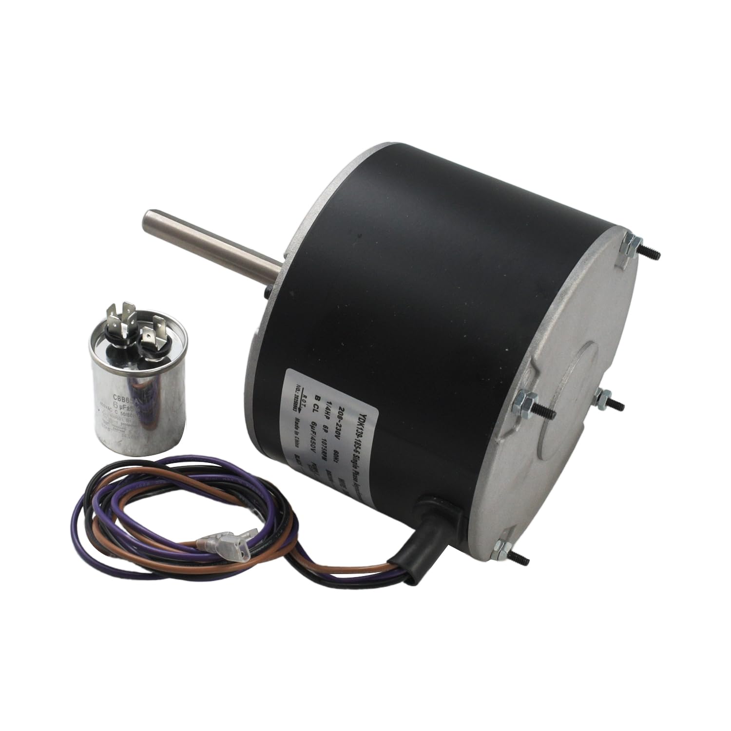 0131M00061SP 1/4HP Condenser Fan Motor YDK-180S84062-01 Compatible with Goodman Condenser Fan Motor SSX160481BA GSC130481AE Compatible with Amana Janitrol 0131M00014PS, 830 RPM, 1-Speed