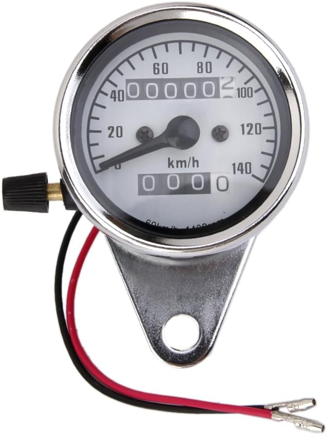 VELURA Universal Motorcycle Dual Odometer Speedometer Gauge Test Miles Speed Meter|1 X Motorcycle Dual Odometer|Other Instruments & Gauges|Motors