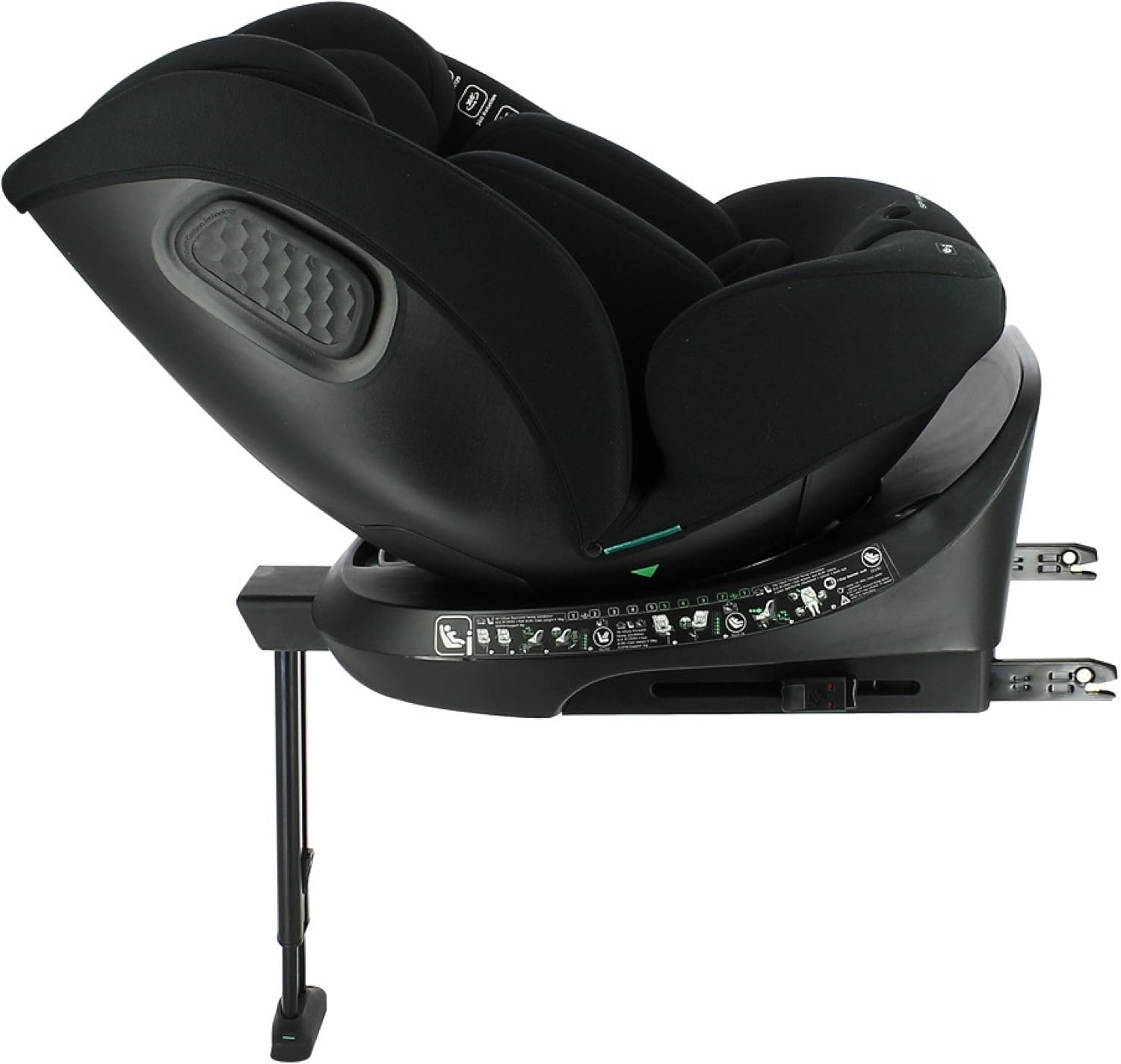 Side view of the Nania Spirit Car Seat with ISOFIX connectors and support leg extended