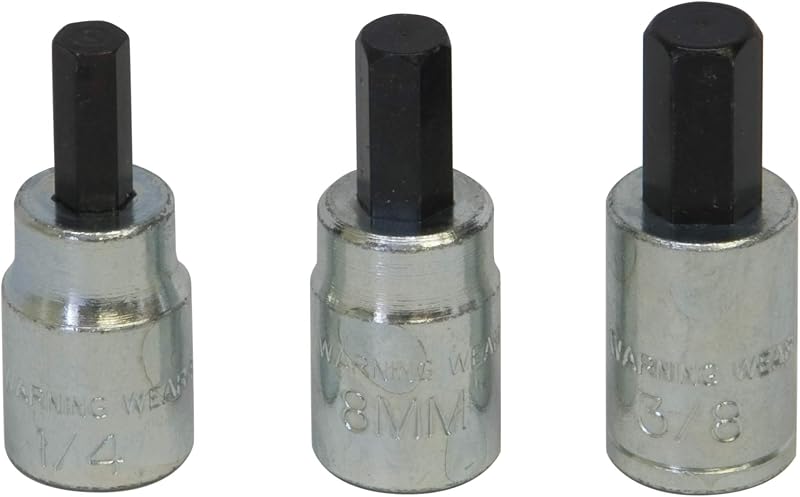 Jogo de bits para pinça de freio Lisle 12550 para Ford e GM – 3 peças