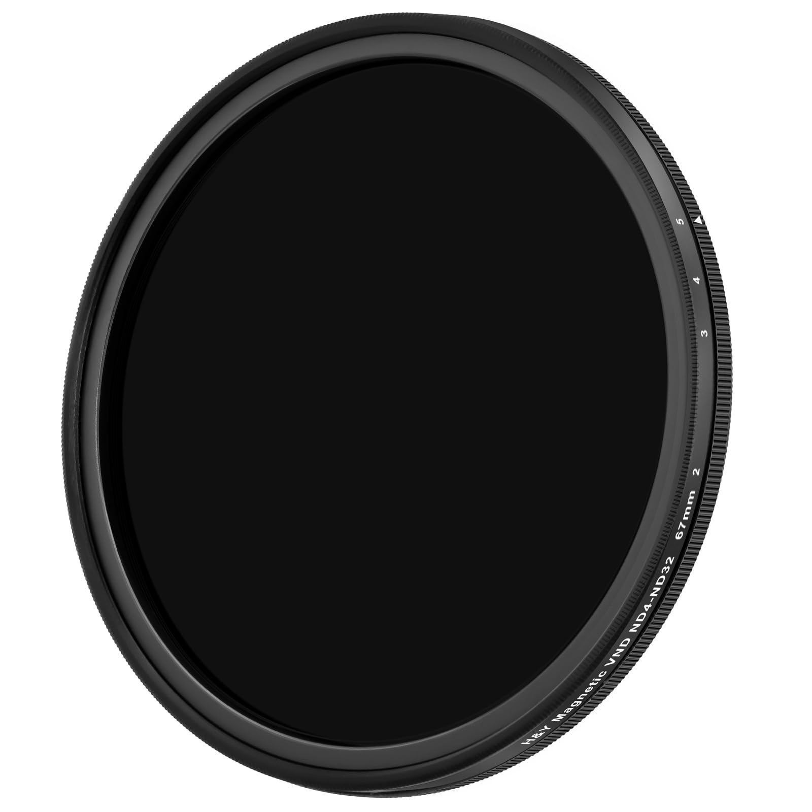 H&Y Filtro ND variable ND4-ND32 (2-5 paradas), VND atornillado de 67 mm, filtro de densidad neutra con vidrio óptico multicapa MRC, tapa magnética y diseño apilable