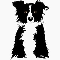 Vista 3 de CafePress Border Collie Tarjetas de felicitación plegadas (paquete de 10) mate