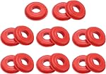 uxcell 15 Pcs Glad Hand Seal, Truck GladHand Washers TPE Rubber Elastic Grommets Round Gasket for Semi Trucks Trailers Brake Air Hose Parts (Black)