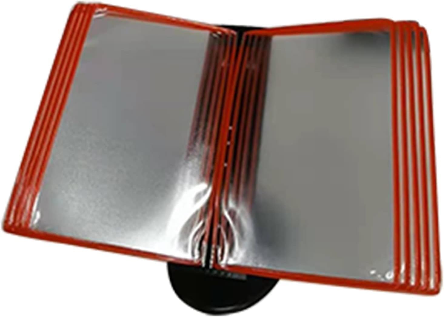 noxozoqm Folder Flip File Holder, Desktop Or Wall-Mounted Display Stand With Adjustable Tilt A4 10 Panels And 20 Panels File Pockets(Color:E)