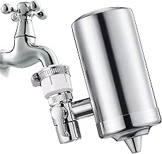 Faucet Water Filter, 2 Gear Kitchen Tap Water Purifier, Water Faucet Filtration System, Faucet Filter with Tap Water Dual Output, Works with Most Faucets