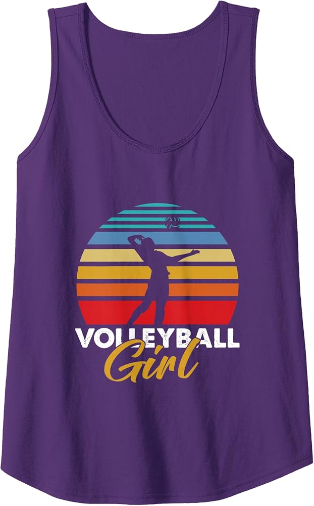 Vintage Voleibol Chica Pelota Deportes Jugador Playa Voleibol Tank Top