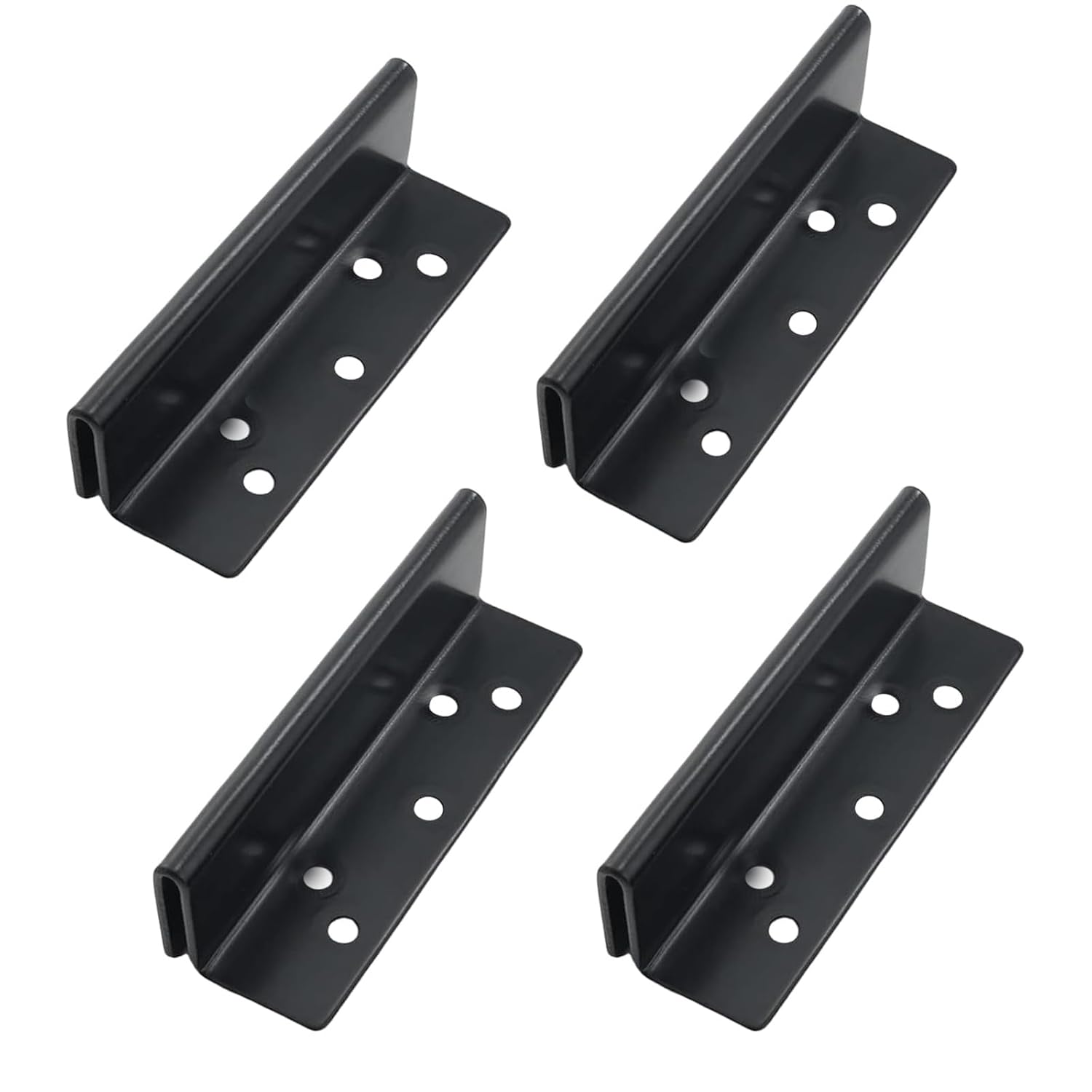MEICOCO Bed Frame Bed Post Double Hook Slot Bracket Set of 4 (4
