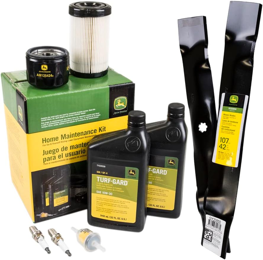 John Deere Original Equipment Full Maintenance Kit - LG275 + GY20850 Blade Set - LG275A