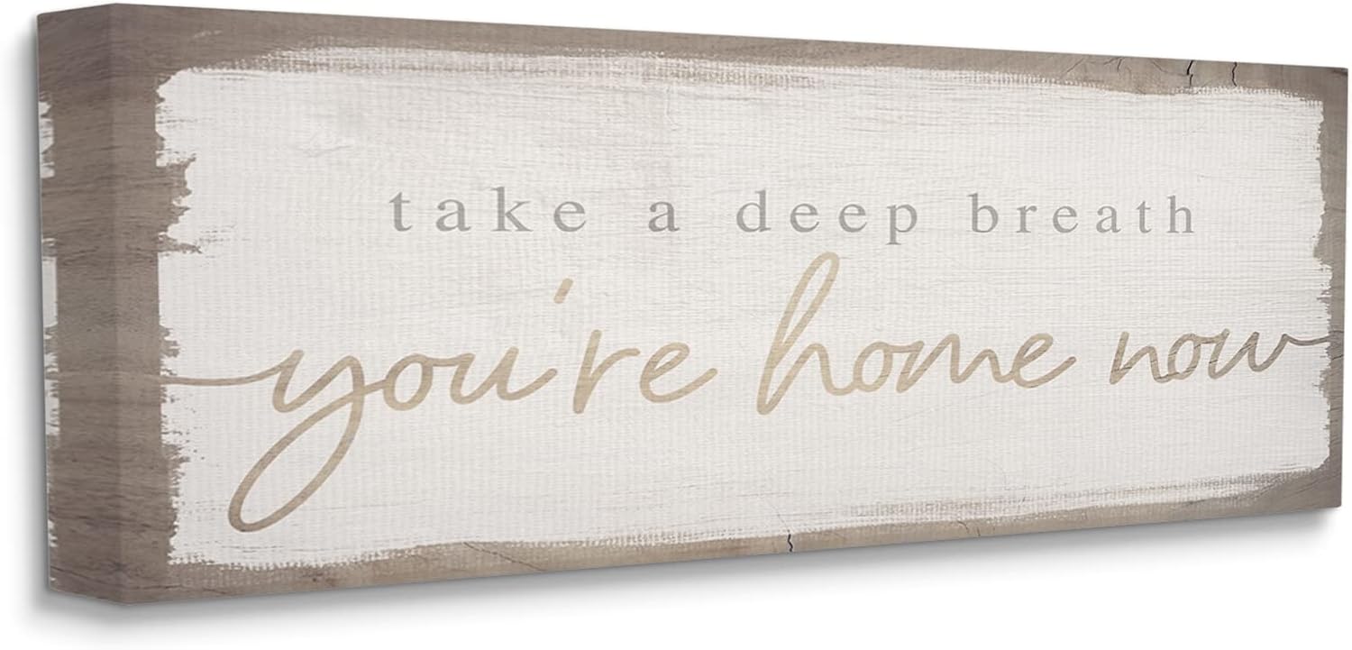 Stupell Industries You're Home Now Weathered Chic, Designed By Daphne Polselli, 30 x 13, Canvas Wall Art
