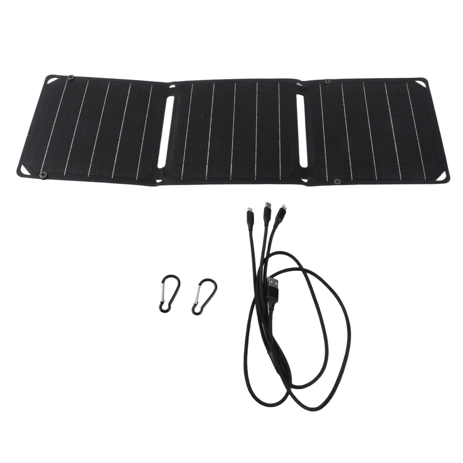 Generic Cargador Solar Portátil Resistente Al Agua Plegable de Alta Eficiencia con Panel Solar de 30W para Acampar