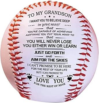 Baseball Gifts for Boys, Motivational Baseball Gift for Grandson on Birthday Christmas New Year, to My Grandson - Never Lose FJIUMOZEN