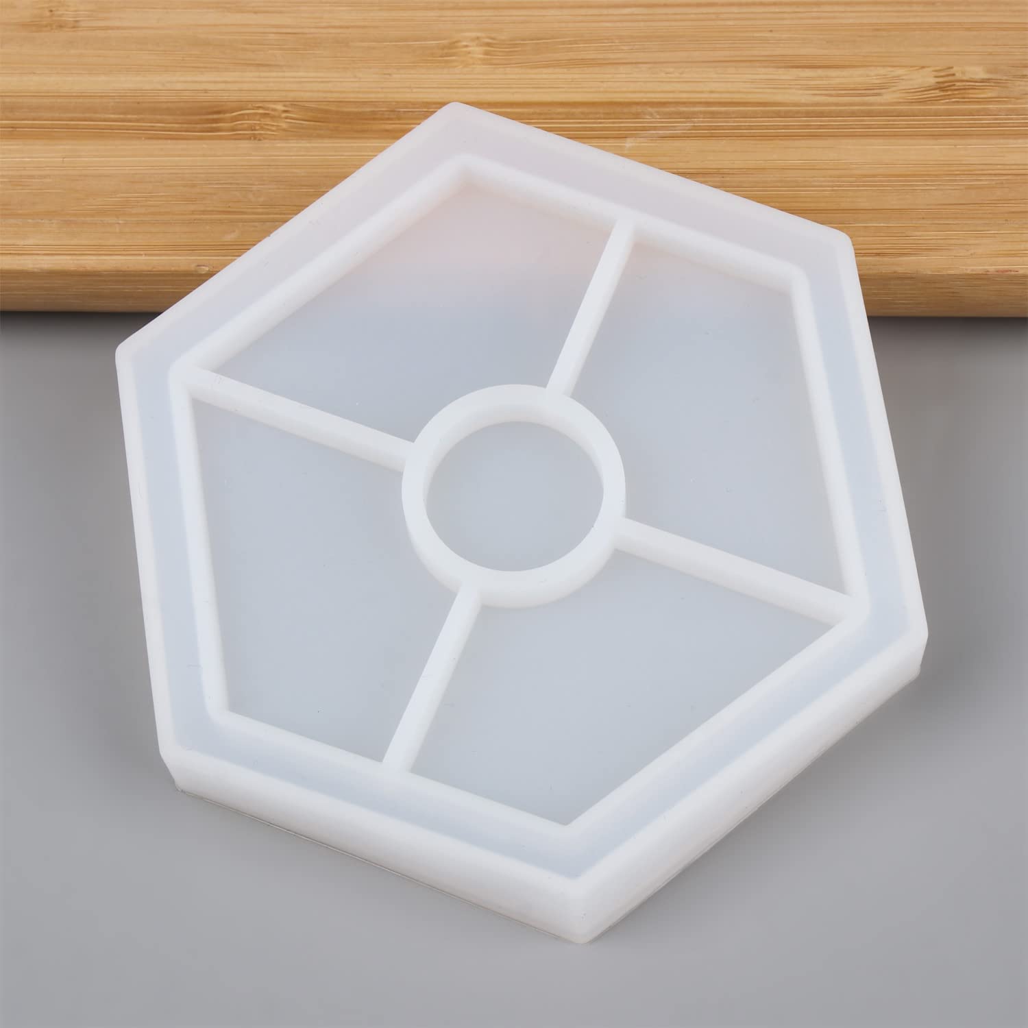 Pack of 1 Silicone Moulds in Hexagon Coaster Shape for Epoxy Resin Art, Jesmonite Casting,Making Coaster | Pack of 1 | Hexagon Coaster Silicon Mould