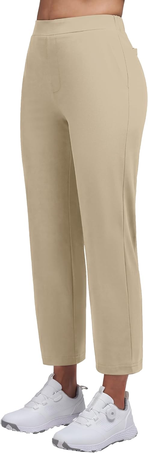 Alaroo Womens Golf Pants Athletic Stretch Workout Joggers 7/8 Ankle Casual Travel Sweatpants with Pockets