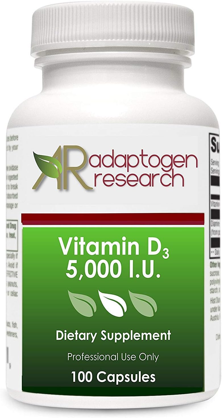 Vitamin D3 5,000 IU Supplement Pure High Potency Natural