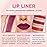 evpct 3Pcs Plum Purple Wine Mauve Red Lip Liner and Lipstick Set for Women Matte Matt 24 Hour Lipstick Pen and with Lip Liner Pencil Set Long Lasting 24 labial labiales mate 24 horas originales