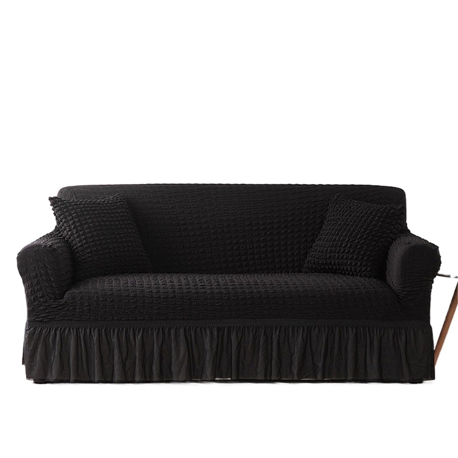 SUBLXPoten Sofa Cover with Skirt Sofa Slipcover with Skirt Easy Fitted Cover for Living Room Couch Washable Elastic(Color 6,L 170-230cm)