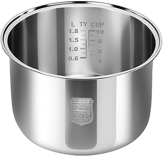 Ingpro Original Stainless Steel Rice Cooker Inner Pot for Rice Cooker Replacement Pot, Original Manufacture Part (10 Cup/5L)