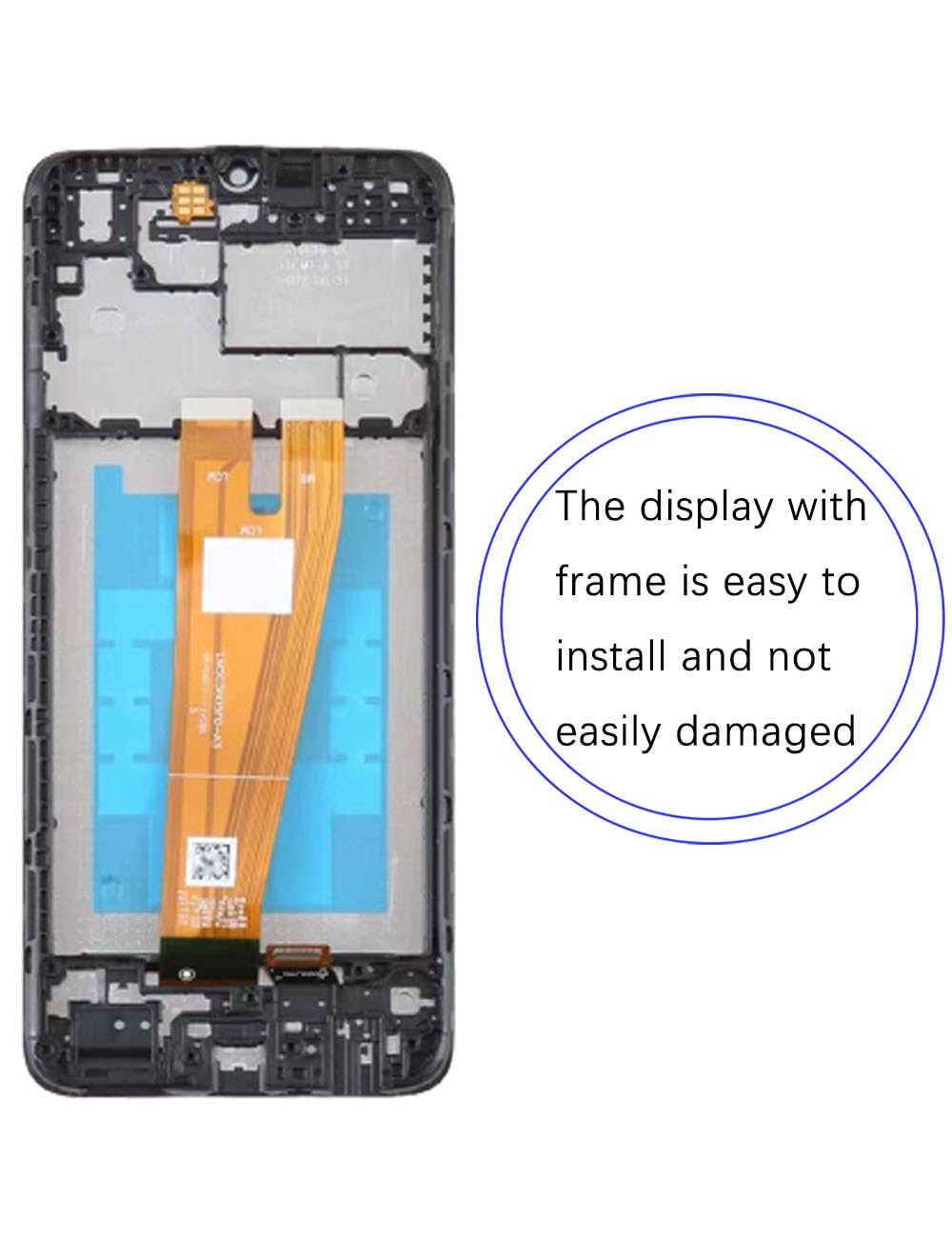 Display di ricambio per schermo LCD Samsung Galaxy A04 A045F A045F/DS Display Touch Digitizer Assembly Kit parti di riparazione (nero con cornice)