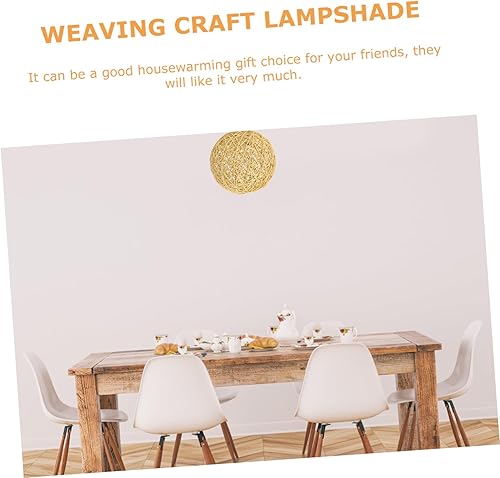 Miniatura 6 de DOITOOL 2 sets cubierta de luz de uso interior tejida pantalla lámpara colgante decorativa para dormitorio 2 unids*2