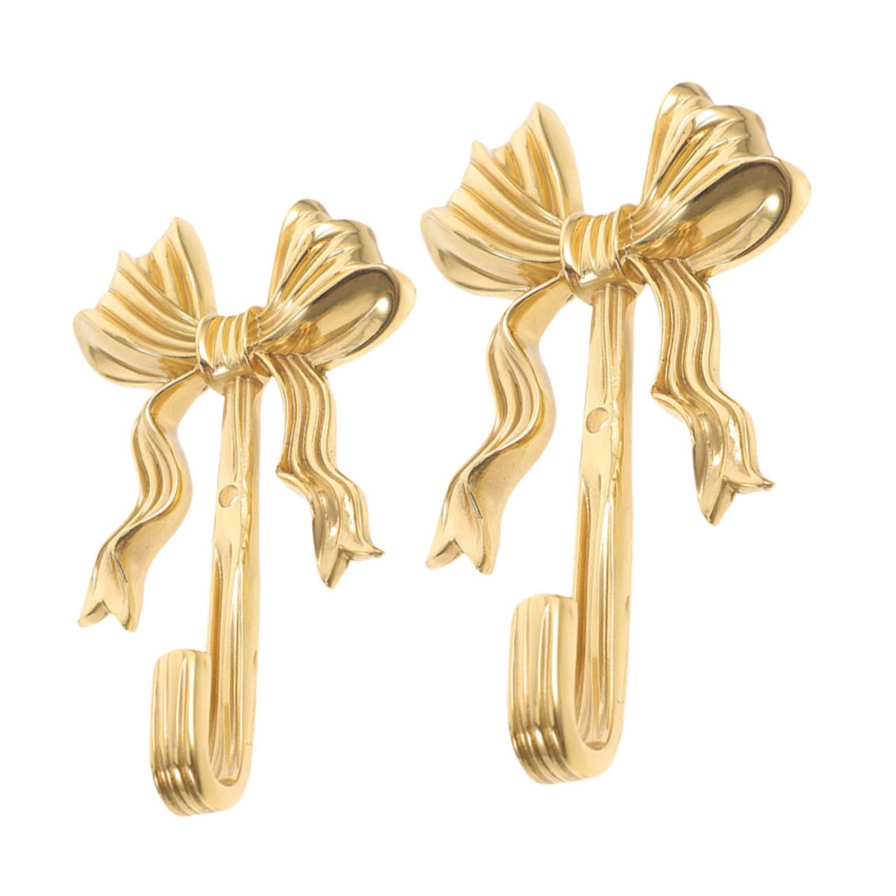 Ganci da Muro Decorativi e Portanti 2 Pezzi in Ottone a Forma di Fiocco Design Elegante e Retrò per Camera da Letto e Ufficio