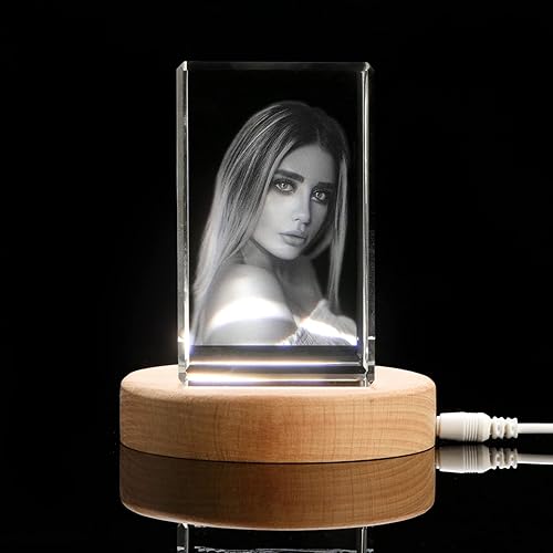 Miniatura 2 de Foto de cristal 3D personalizada, foto de cristal, foto 3D, holograma, foto de cristal 3D de ArtPix, regalos de cristal personalizados con foto