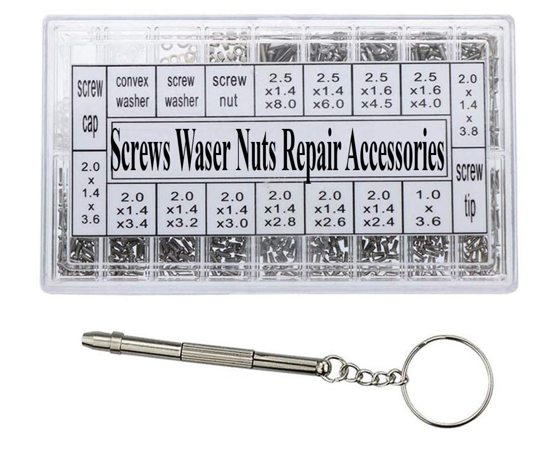 DIY Crafts Micro Screws Set for Gadgets Camera Electronics Devices Mobile Laptop Screws Mini Screws Nail Nut Assortment Kit Repair Screws Electronics Accessories (Pack Of 3 Kit 1000x3, Multi,)-image-21