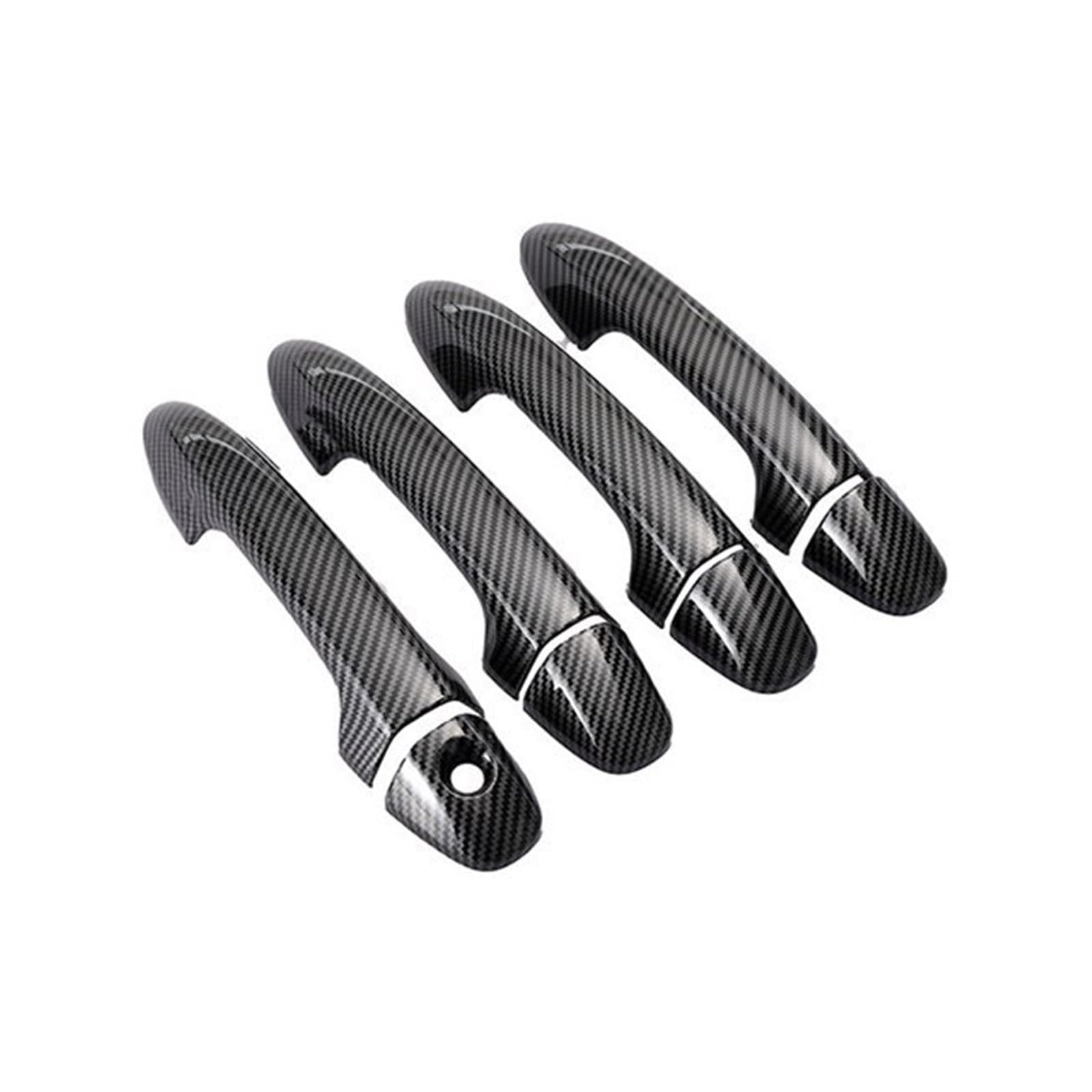Ropaix Side Exterior Door Handle for Toyota for RAV4 for RAV 4 Mk2 II XA40 2013~2018 2014 2015 Car Exterior Sticker Trim Smart Door Handle Cover(4Handle 1 Keyhole)