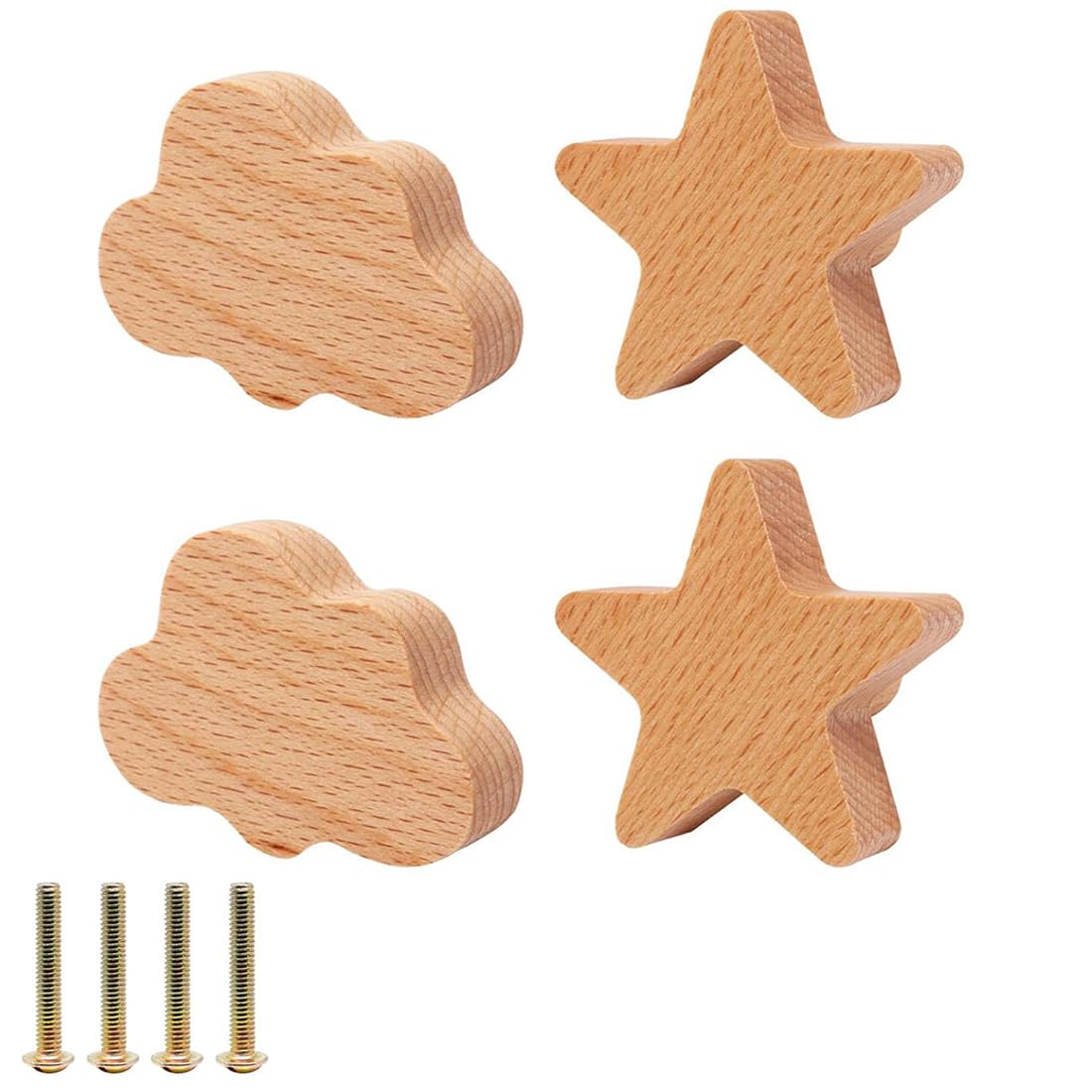 6 Pomelli Per Mobili Bambini In Legno - Forme Animali Per Cassetti E Armadi - Facili Da Installare - Foto 11