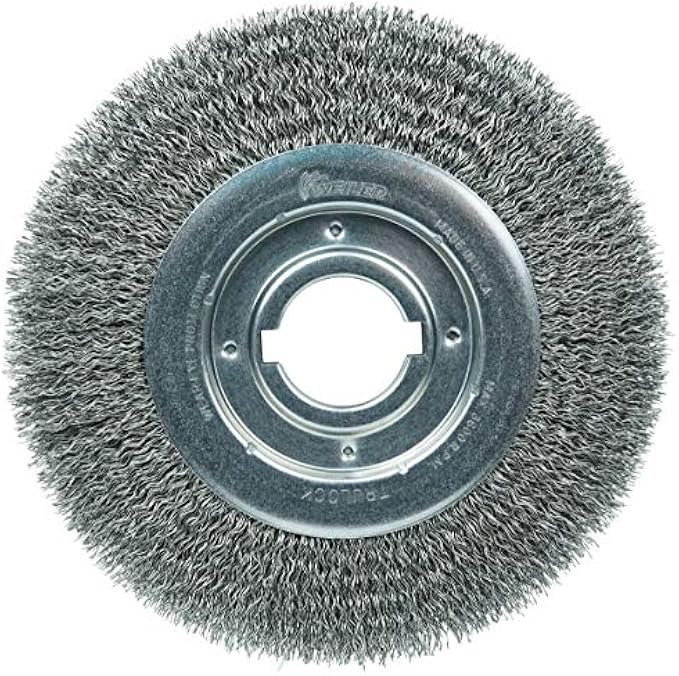 Weiler 06170 10" Medium Face Crimped Wire Wheel , .020" Steel Fill, 2" Arbor Hole, Made in the USA