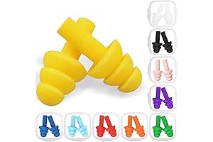 10 Pairs Silicone Swimming Earplugs Noise Cancelling Reusable Waterproof Earplugs for Swimming and Sleeping