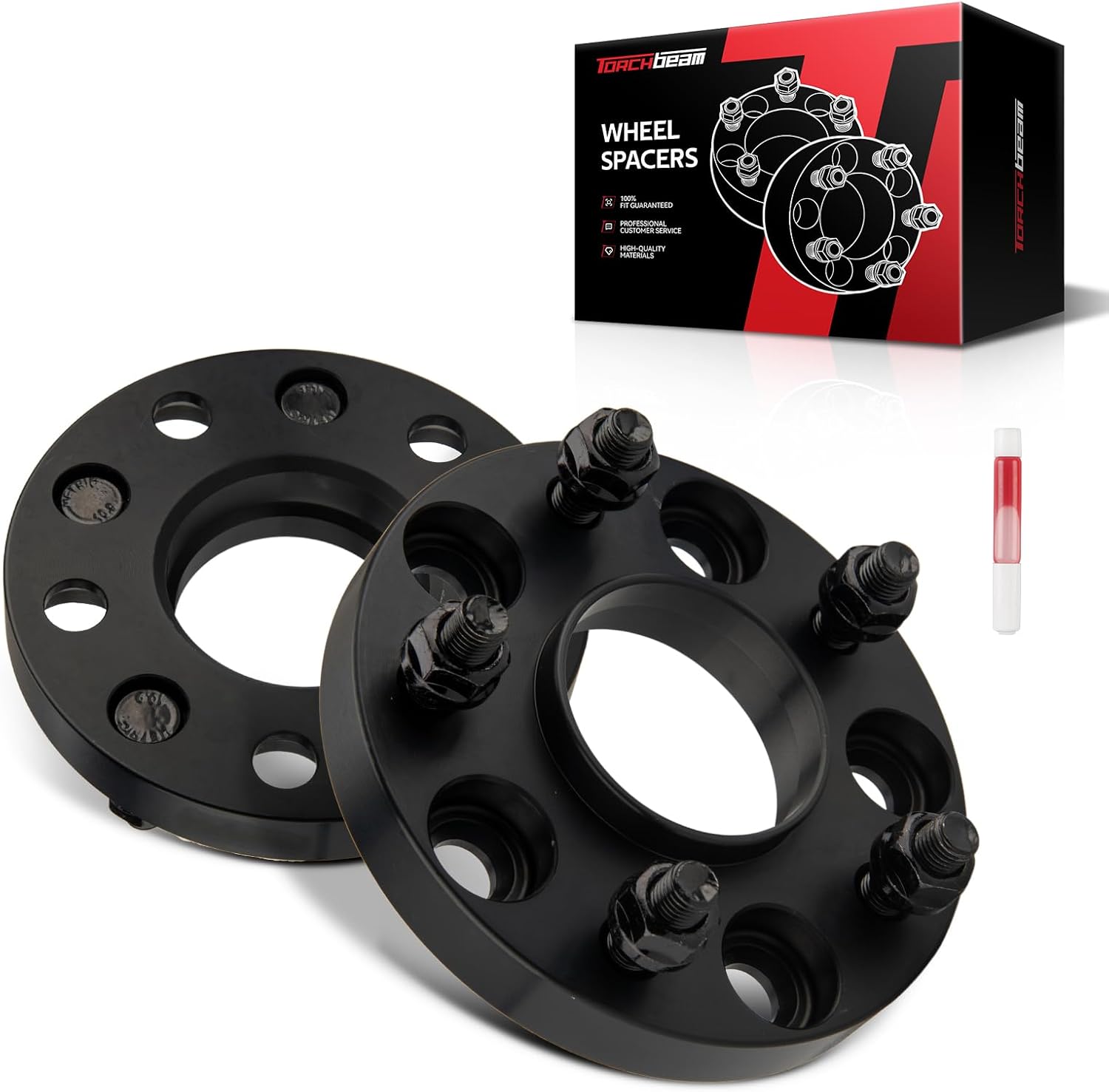 Torchbeam 5x4.75 Hub Centric Wheel Spacers 20mm with M12x1.5 Thread Pitch, 70.3mm Hub Bore, 2Pcs Adapters for Corvette, Blazer, S10, Camaro, Firebird, Sonoma, Bravada, XLR, Jimmy, S10 Blazer