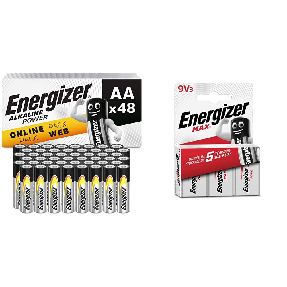 Buy Energizer AA Batteries, Alkaline Power Double A Batteries, 48 Pack