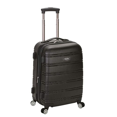 Rockland Melbourne 20-Inch Expandable Hardside Spinner Carry-On, Black