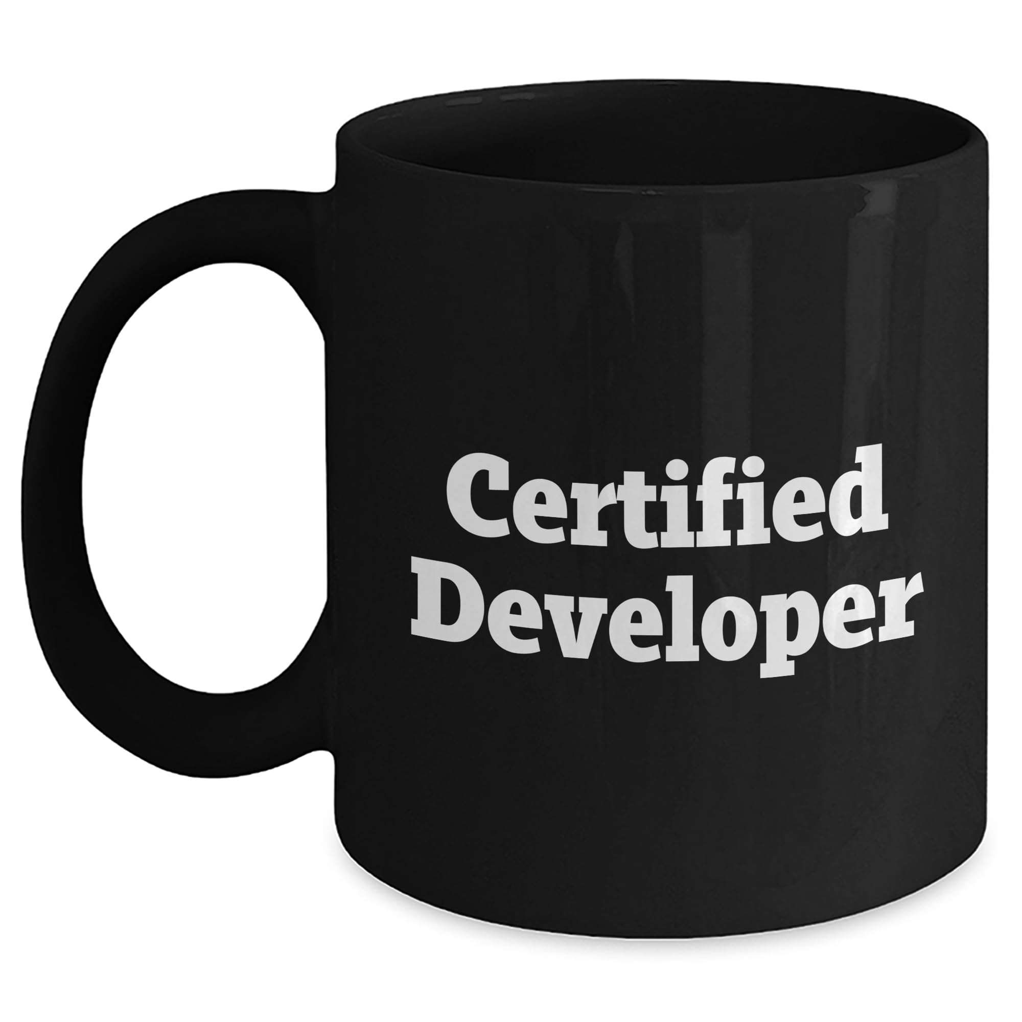 Funny Developer Gifts, Black Coffee Mug, Certified Developer, Christmas Unique Gifts from Men to Developer Friends