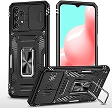 Glaslux CamShield Armor Pro Case for Samsung Galaxy M32 5G / A32 5G Ring Holder Camera Slider Heavy Protection Shockproof Back Case Cover for Samsung Galaxy M32 5G / A32 5G - Black